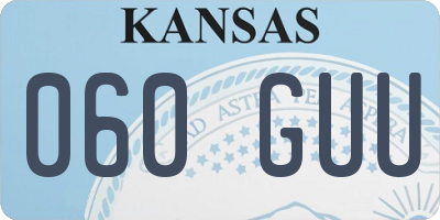 KS license plate 060GUU
