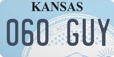 KS license plate 060GUY