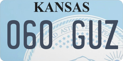 KS license plate 060GUZ