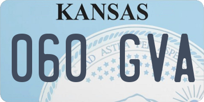 KS license plate 060GVA
