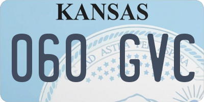 KS license plate 060GVC