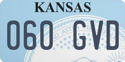KS license plate 060GVD