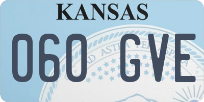 KS license plate 060GVE