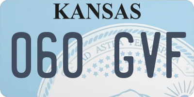 KS license plate 060GVF