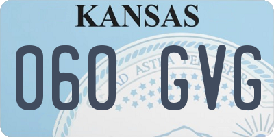 KS license plate 060GVG
