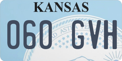 KS license plate 060GVH