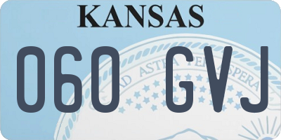 KS license plate 060GVJ