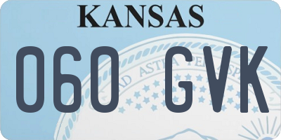 KS license plate 060GVK