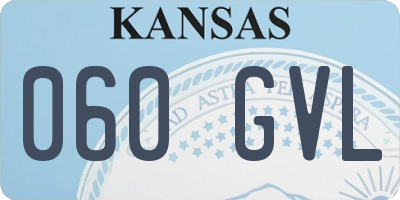 KS license plate 060GVL