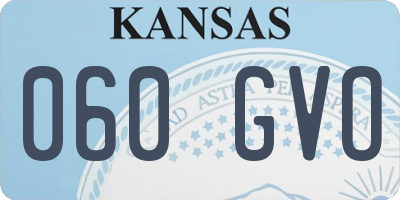 KS license plate 060GVO