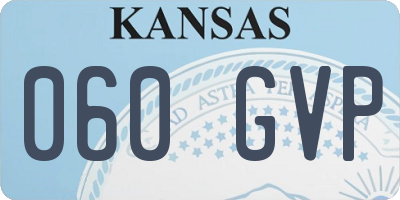KS license plate 060GVP