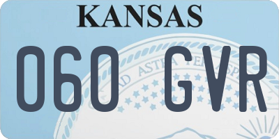 KS license plate 060GVR