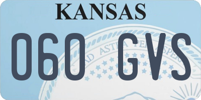 KS license plate 060GVS