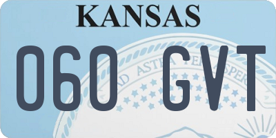 KS license plate 060GVT