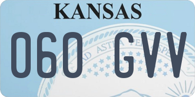 KS license plate 060GVV