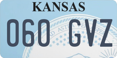 KS license plate 060GVZ