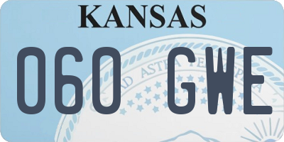 KS license plate 060GWE