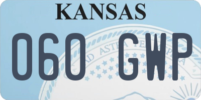 KS license plate 060GWP