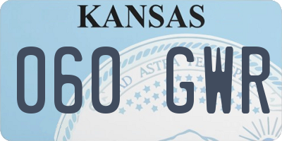 KS license plate 060GWR