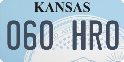 KS license plate 060HRO