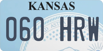 KS license plate 060HRW