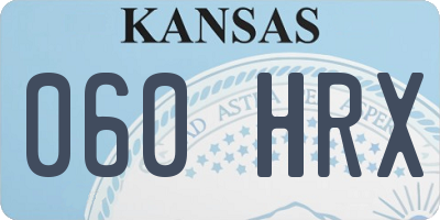 KS license plate 060HRX