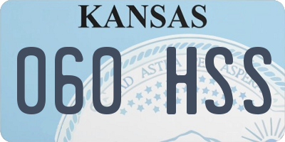 KS license plate 060HSS