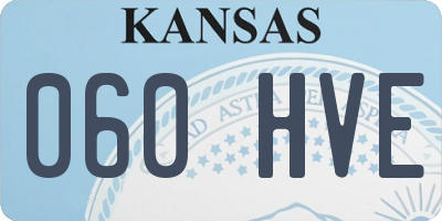 KS license plate 060HVE