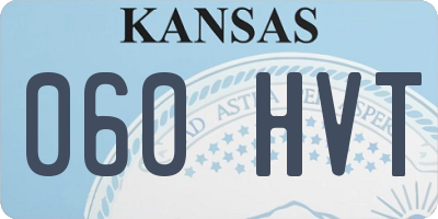 KS license plate 060HVT
