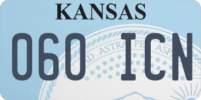 KS license plate 060ICN