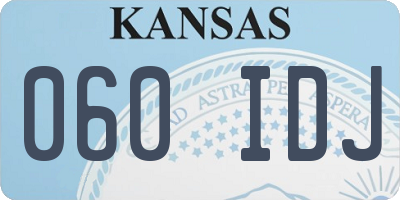KS license plate 060IDJ