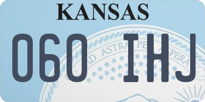 KS license plate 060IHJ