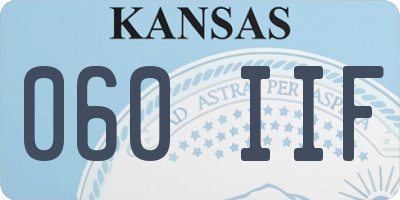 KS license plate 060IIF