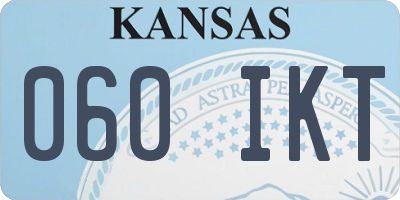 KS license plate 060IKT