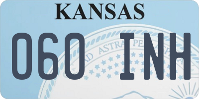KS license plate 060INH