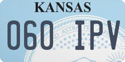 KS license plate 060IPV