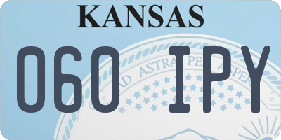 KS license plate 060IPY