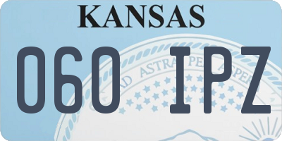 KS license plate 060IPZ