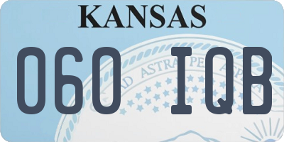 KS license plate 060IQB