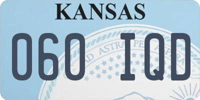 KS license plate 060IQD