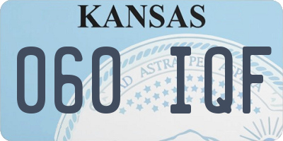KS license plate 060IQF
