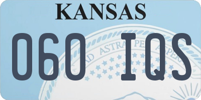 KS license plate 060IQS