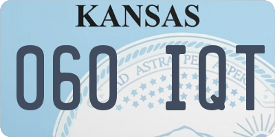 KS license plate 060IQT