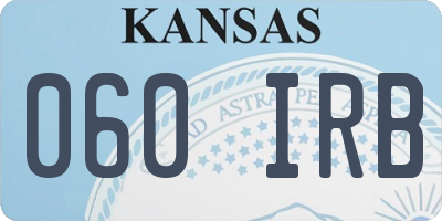 KS license plate 060IRB