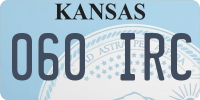 KS license plate 060IRC