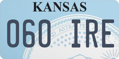 KS license plate 060IRE
