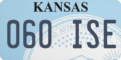 KS license plate 060ISE