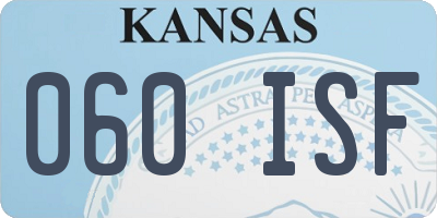 KS license plate 060ISF