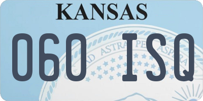 KS license plate 060ISQ