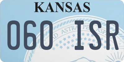 KS license plate 060ISR
